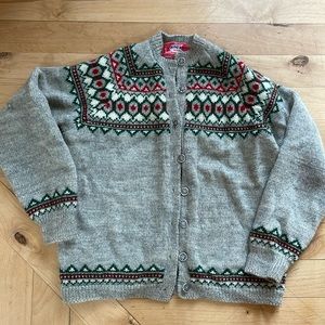 Gray Patterned Women's Cardigan